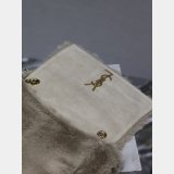 Top Quality YSL KATE Double Bread suede & rabbit fur BAG