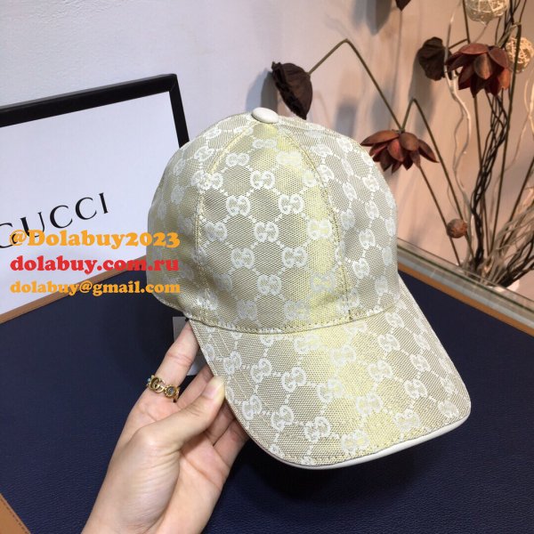 Replica Gucci Cowhide leather adjustment strap hats