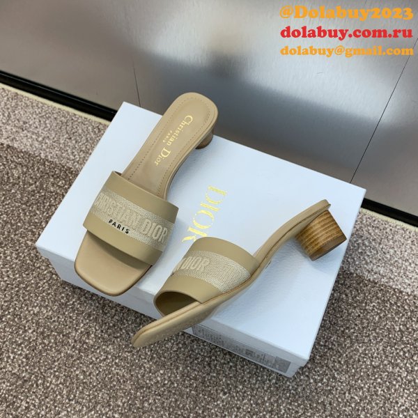 Top Quality DIOR Dway Heeled Slide