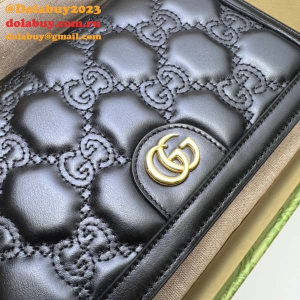 Gucci Our Replica Designer 723787 GG Matelassé Chain Wallet