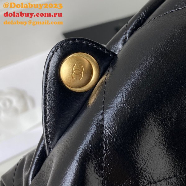 Designer 22 Replica Backpack Shiny Calfskin AS3313 Gold-Tone Metal