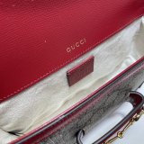 Luxury Gucci Horsebit 1955 Shoulder 658574 Red Bags for Women