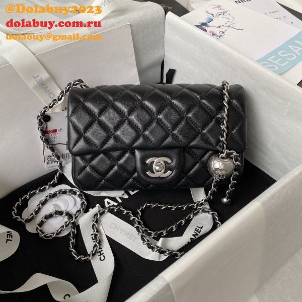 Luxury CC FLAP BAGS 20CM AS1787 SILVER BALL