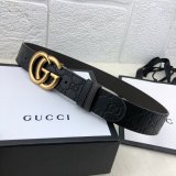 Gucci Belt With Double G Buckle 38mm-2 Black Fake