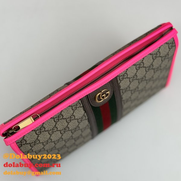 Designer Gucci Replicas 598234 Duplicate GG Supreme Ophidia Toiletry Case