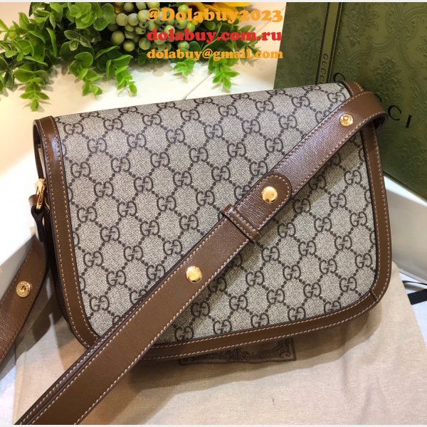 Gucci Replica GG Horsebit 1955 shoulder 602204 Brown bag