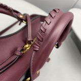 Replica balenciaga cuag plain weave wine red