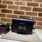 Fake Gucci Horsebit 1955 mini black 658574 bag