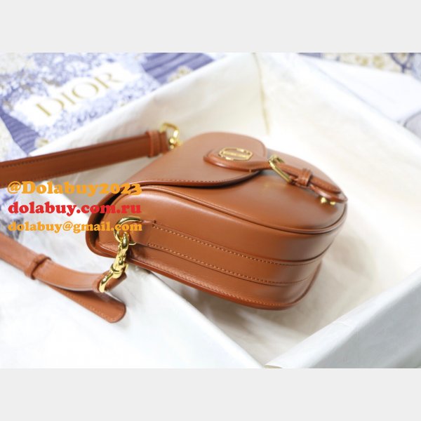 Replica Luxury Dior Bobby Bag Brown Box Calfskin