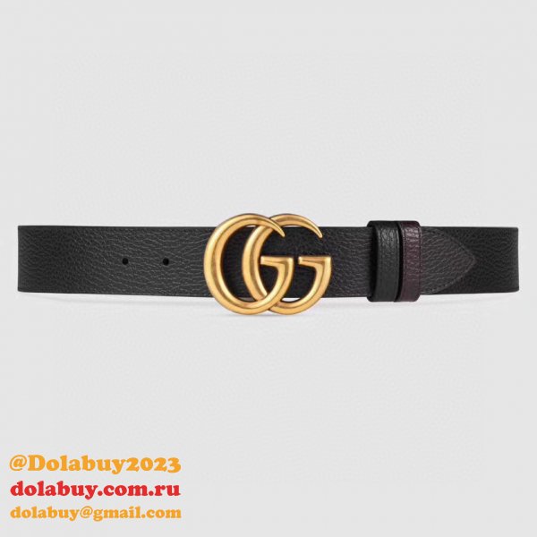 Luxury Gucci 38MM Double G Shop the New Replica Black Belts