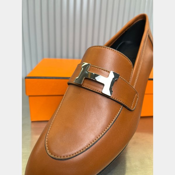 7 Star full leather loafer hermes shoes