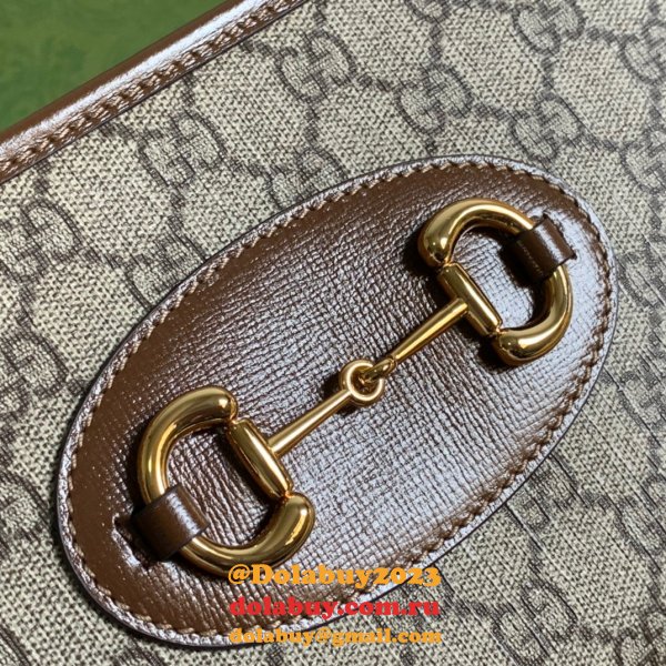 Replica Gucci Horsebit 1955 mini top handle Beige 645453 bag