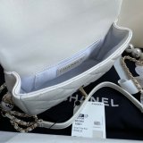 CC Replica Pearl CF Classic Flap 18cm Black/White Bags