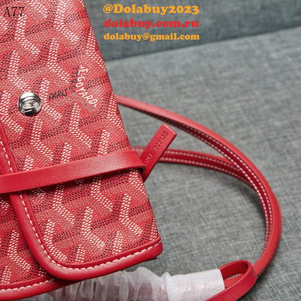 Cheap Top Quality Goyard Classic Chevron St. Louis PM Totes Red Bags