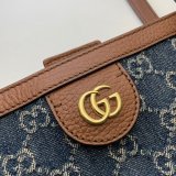 Dark blue Knockoff Gucci Ophidia GG medium tote 631685 Bag