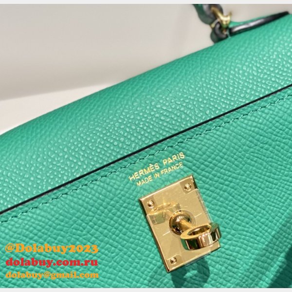 Replica Hermes Vert Jade Green Kelly Online Store Bag