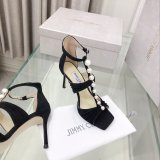 Suede Sandals Aura 95 Fake Jimmy Choo Heel: 8.5 cm Shoes