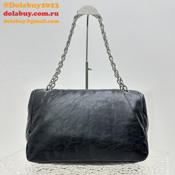 Top Quality Best Balenciaga Le Monaco Wax Leather Chain Bag