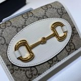 Top Quality Gucci Beige Fake 1955 Horsebit card case 621887 wallet