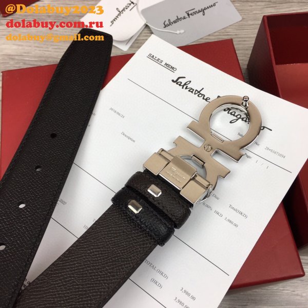 Ferragamo Belts Perfect High Quality Replica 35 mm Black