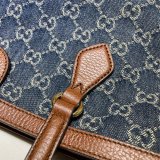 Dark blue Knockoff Gucci Ophidia GG medium tote 631685 Bag