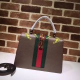 AAA+ Gucci Replica 431665 Leather Sylvie Medium Top Handle Bag