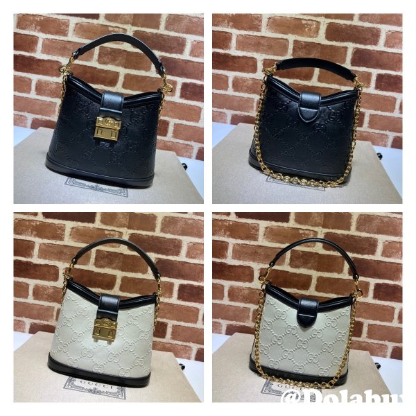 Top Quality 675788 Replicas Small GG shoulder black/white bag