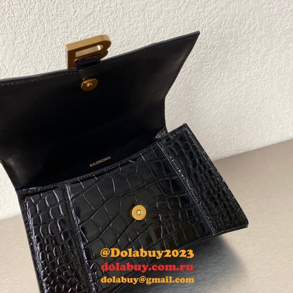 BEST BALENCIAGA KNOCK OFF CROCO HOURGLASS 19/23CM