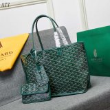 UK Goyard Classic Chevron St. Louis PM Totes Green Bags