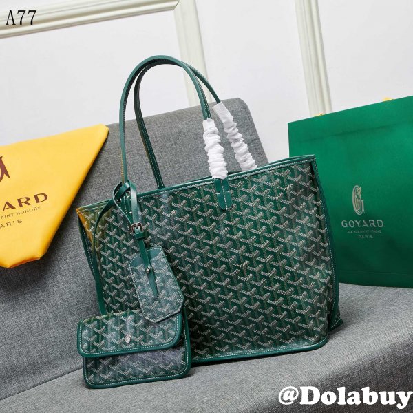 UK Goyard Classic Chevron St. Louis PM Totes Green Bags