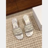 Replica Designer Dior Dway One-word embroidered slippers Shoes Online