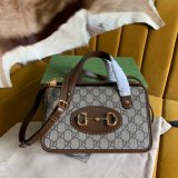 Replica Gucci Horsebit 1955 mini top handle Beige 645453 bag