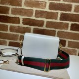 White Replica Gucci Horsebit 1955 mini 658574 bag