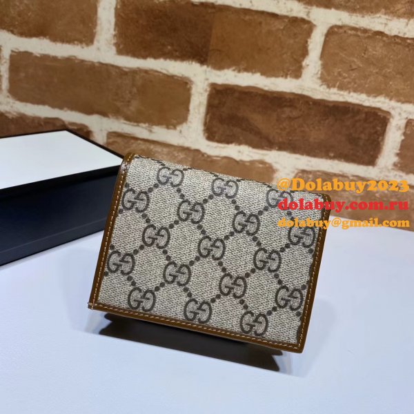 Top Quality Gucci Beige Fake 1955 Horsebit card case 621887 wallet