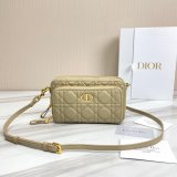 High Quality Dior Caro Bag Brown Supple Cannage Calfskin