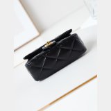 Replica Designer AS5032 Black Top Handle Inspired Mini Flap Bag