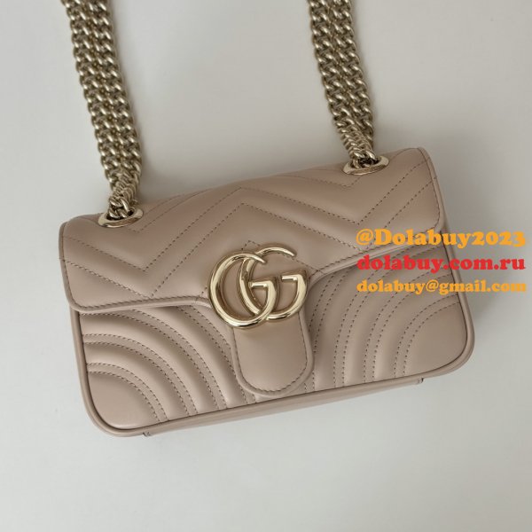 Gucci Top Quality 446744 GG Marmont Crossbody Matelassé Bag