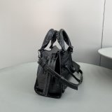 Top Quality Balenciaga cuag black crocodile bag