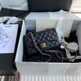 2020 Luxury CC CF 20CM Flap Lambskin Classic Black Bags