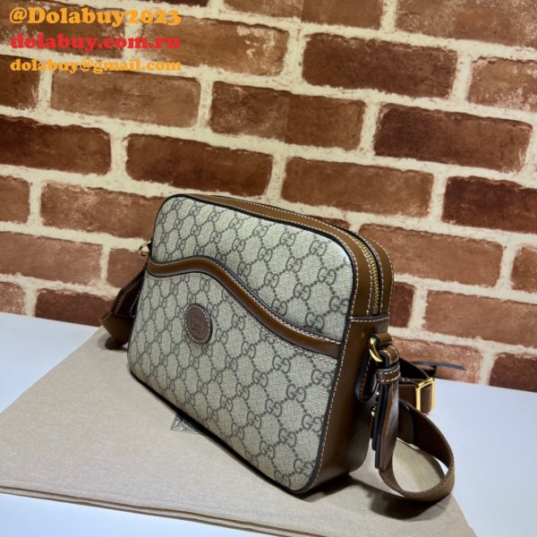 1:1 Replica Gucci 675891 Messenger bag with Interlocking G in GG Supreme