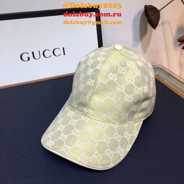 Replica Gucci Cowhide leather adjustment strap hats