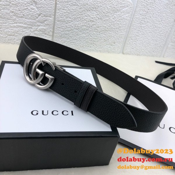 Luxury Gucci 38MM Double G Shop the New Replica Black Belts