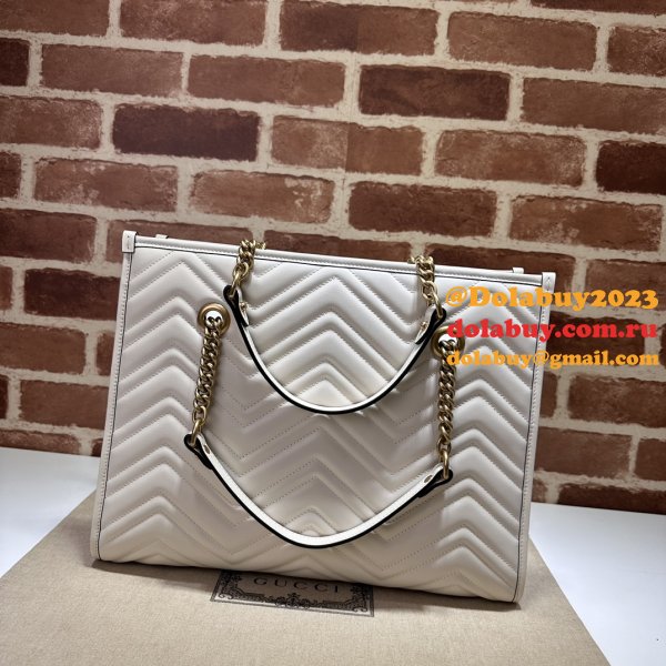 Tote GG Marmont White/Black 779724 Gucci Replica Bag