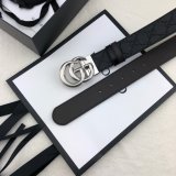 Gucci Belt With Double G Buckle 38mm-2 Black Fake