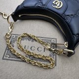 Gucci 1:1 Mirror 739736 GG Matelassé Designer Black/Pink Bag