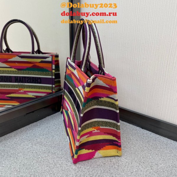 Replica Dior Oblique Book Tote Termurah Multicolor AAA+ Bag