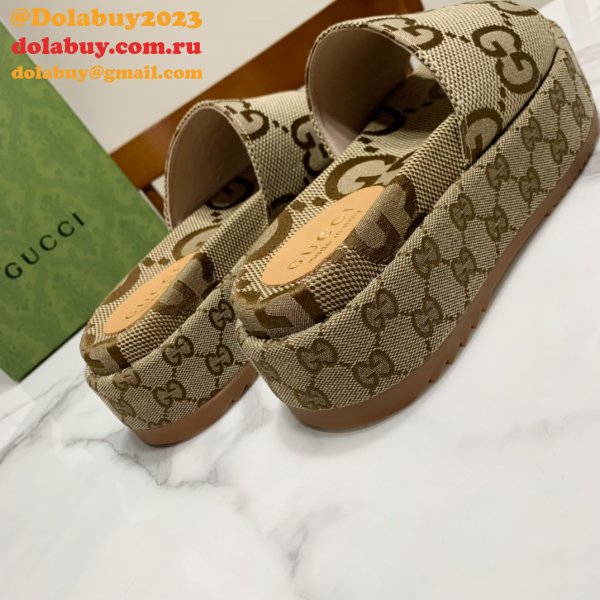 Canvas Slippers Replica Gucci Best High Quality Shoes