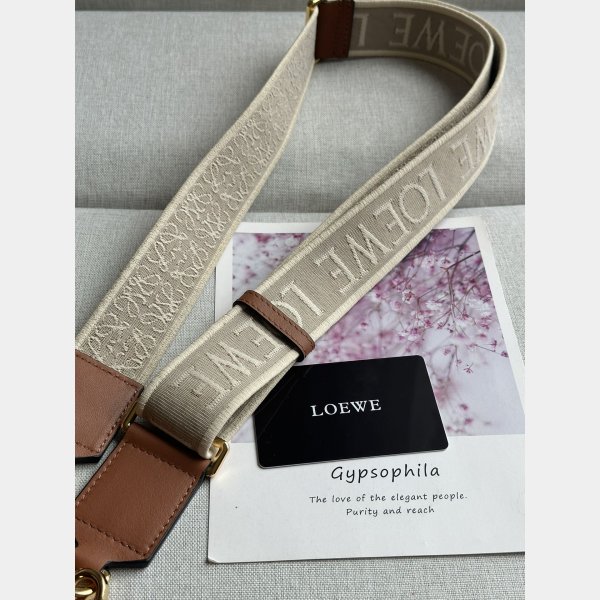 Best Loewe Anagram double-sided embroidered shoulder strap