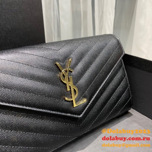 Top Sales Replica Saint Laurent 377828 Matelasse Chain Wallet Cassandre