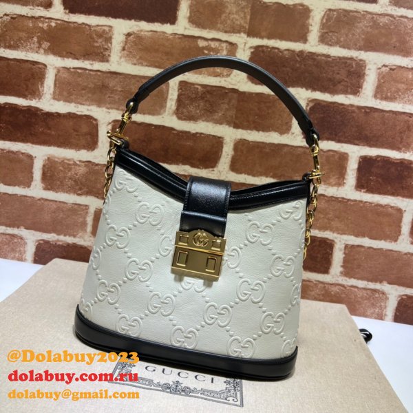 Top Quality 675788 Replicas Small GG shoulder black/white bag